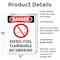 Signmission Diesel Fuel Flammable Danger Sign, Plastic, 12in W x 18in L, 2PK OS-2PACK-DS-P-1218-V-1128 - alternate 2